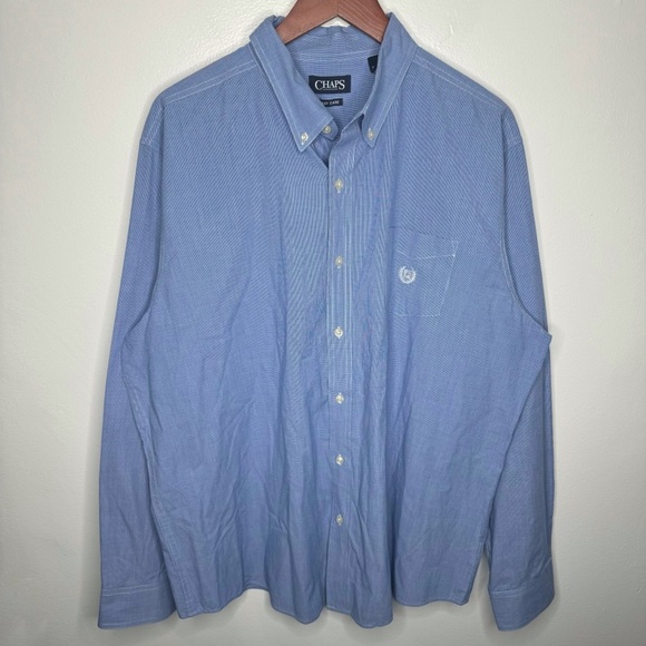 Chaps Easy Care‎ Long Sleeve Button Down Shirt Size XXL - Picture 1 of 6